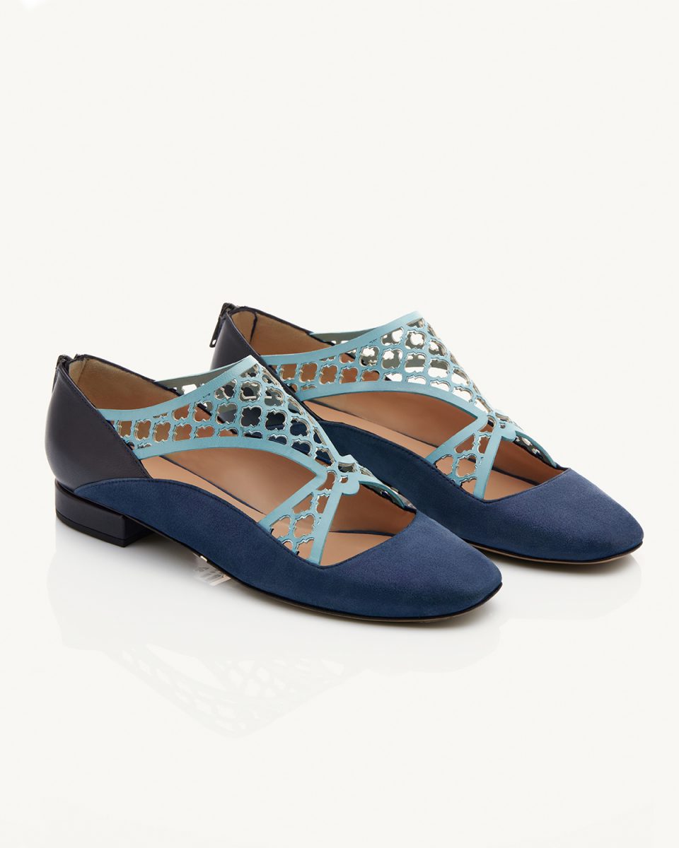 Aisha Ballerina a tacco 20, in nappa nude Francesco Lanzoni Shoes
