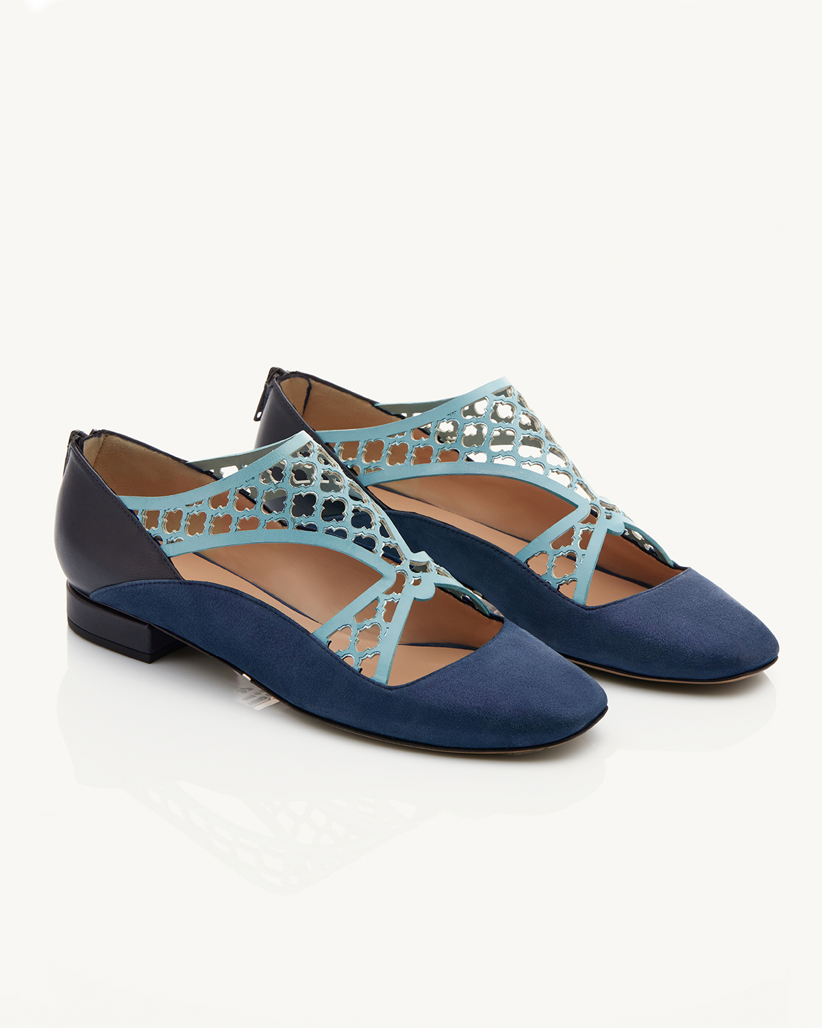 Aisha Ballerina a tacco 20, in nappa nude Francesco Lanzoni Shoes