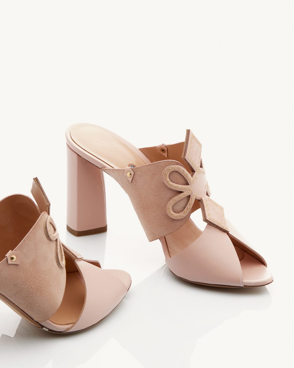Chloe Sandalo a tacco 90 in nappa e camoscio nude Francesco Lanzoni Shoes